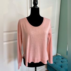Madewell pink scoop neck long sleeve pullover acrylic sweater size medium